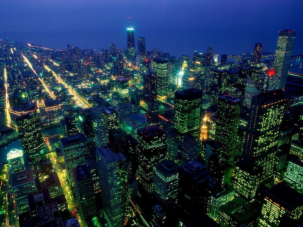 After Dark in Chicago, Illinois